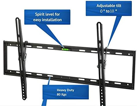 CK Global de suporte de parede de inclinação de baixo perfil com suporte de espírito integrado para Samsung TV HLT5676SX/XAC