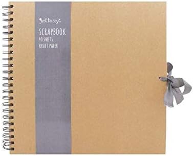 The Home Fusion Company Classic Design Kraft Paper Scrap Book 3 Tamanhos - Pequenos Memórias Médias Livro