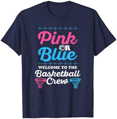 Design de basquete de revelação de gênero para uma camiseta da família de basquete
