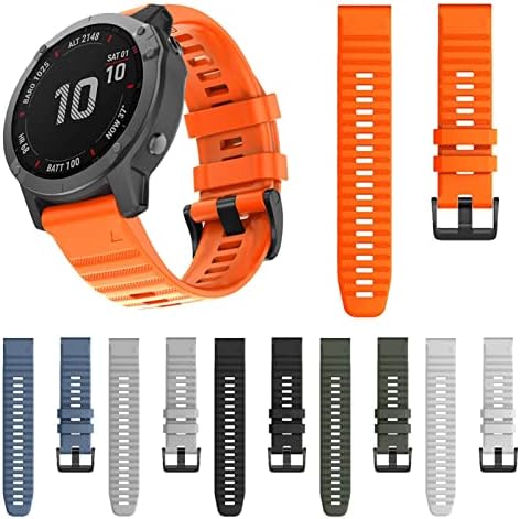 Tiras de faixa de relógio de ajuste rápido vbwva para Garmin Fenix ​​7 7s 7x Silicone easyFit Band Fenix ​​6x 6s 6 Pro