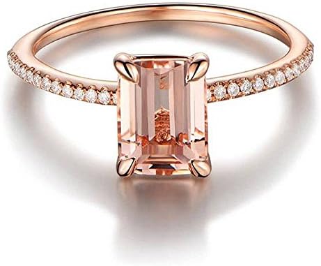 Pequeno engajamento de zircão fino com um anel de ouro rosa anéis de cobre anéis de polegar para mulheres