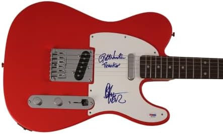 Bob Weir e Robert Hunter assinaram o autógrafo Red Fender Telecaster Guitar Guitar w/ PSA DNA Authentication - Grateful