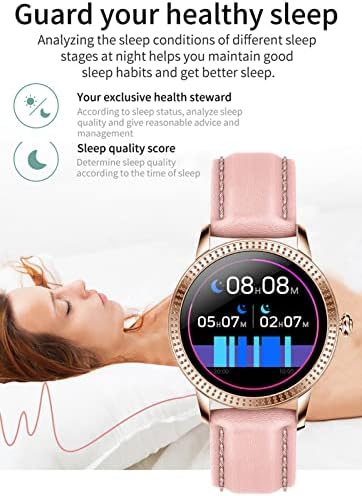 UCCE 1,08 polegada IPS Color Screen Lembrete Smart Watch com despertador de etapa Counter calórica para homens, preto