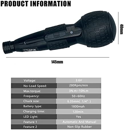 Chave de fenda elétrica sem fio de 3.6V