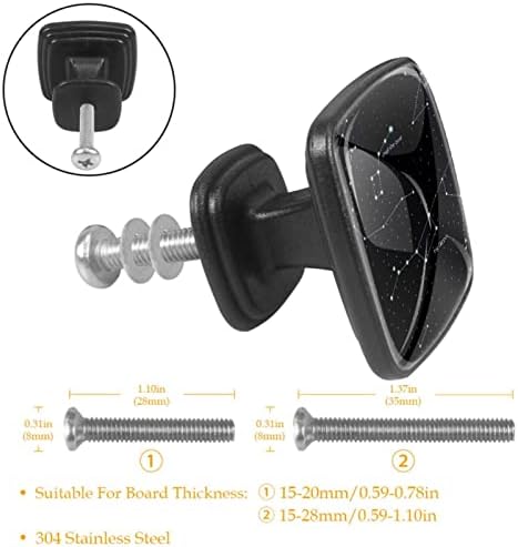 Tbouobt 4 pacote - botões de hardware do armário, botões para armários e gavetas, alças de cômoda de fazenda, céu noturno