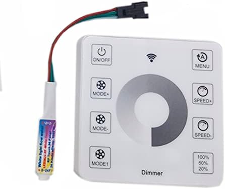 Vrabocry LED Pixel Strip Controller DC12-24 RF Luz branca Fluxo de água sem fio Painel DiMer para WS2811