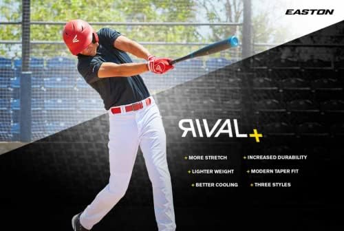 Easton rival+ calça de beisebol Knicker | Tamanhos para jovens | Opções sólidas e canalizadas