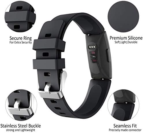 3 bandas de embalagem para fitbit Inspire 2/Inspire/Inspire HR/ACE 2/ACE 3 Rastreador de fitness, Silicone Fitness