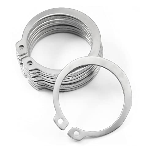 MROMAX Circlips externos, anéis de retenção externos de 46 mm OD, 304 anéis de retenção de eixo de retenção de clipes