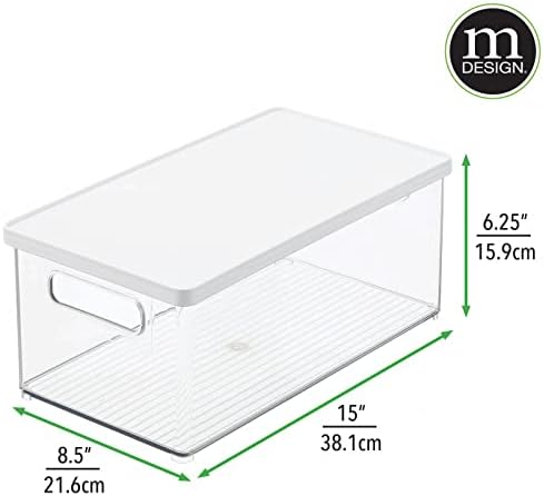 MDESIGN PLÁSTICO BIN BIN CAIXA COMPERSO COM TIDA, MANEIRAS INCLUÍDAS, ORGANIZAÇÃO PARA PENS, LELO