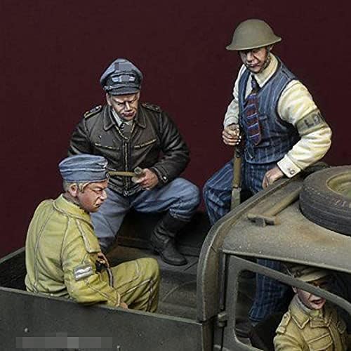 Goodmoel 1/35 WWII Soldier Resin Model Soldier Kit / Kit em miniatura não montado e sem pintura / JA-9071