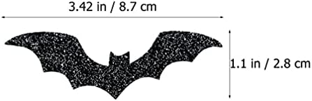 AMOSFUN HALLOWEEN BATS FESTOS 20pcs Halloween Glitter Bats Decorações Ornamento Party Favor Acessórios de Tableware Small Glitter Bat