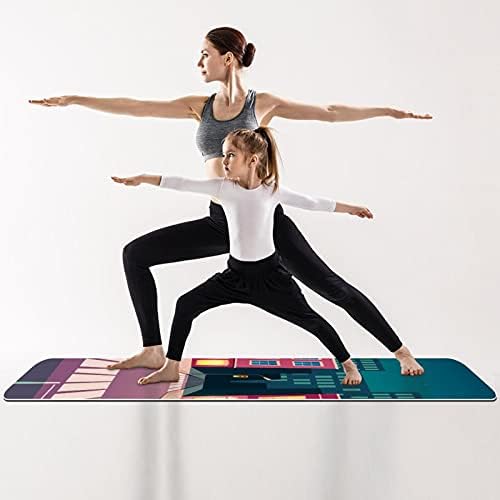 Yoga Mat Cartoon Summer Night City Eco Friendly Non Slip Fitness Exercition tapete para pilates e exercícios de piso