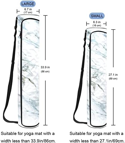 Saco de tapete de ioga ratgdn, textura de mármore Exercício de ioga transportadora de tape