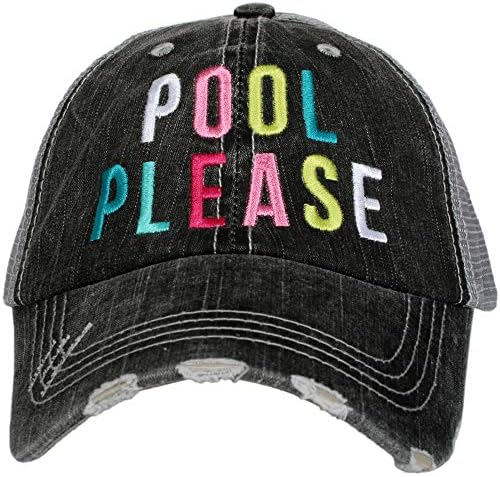Katydid Pool, por favor, boné de beisebol - Chapéu de caminhoneiro para mulheres - elegante boné de bola fofa