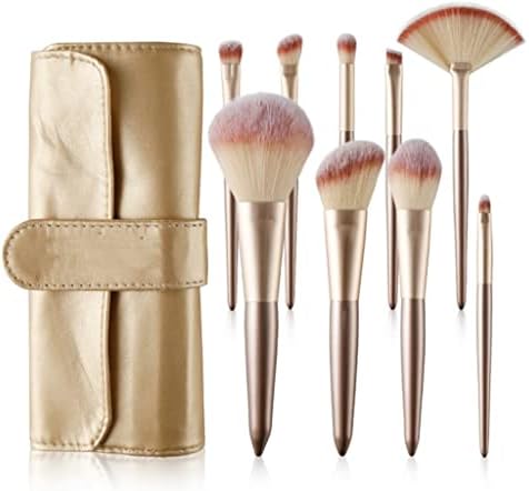 N/A 9pcs Bruscos de maquiagem definidos para fundação cosmética Powor Powder Blush Sheshadow Brush Brush