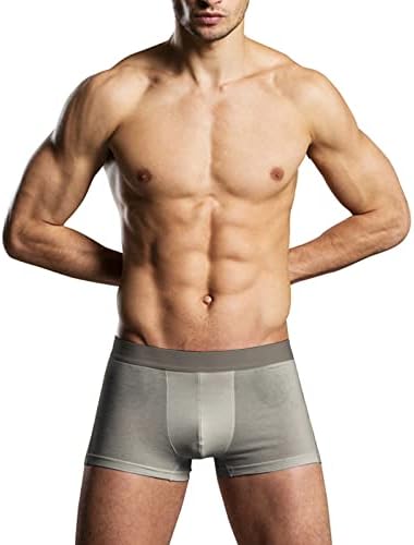 Boxers para homens cor boxer sólido boxer cintura íntima tamanho confortável tamanho masculino masculino 2xl perna longa