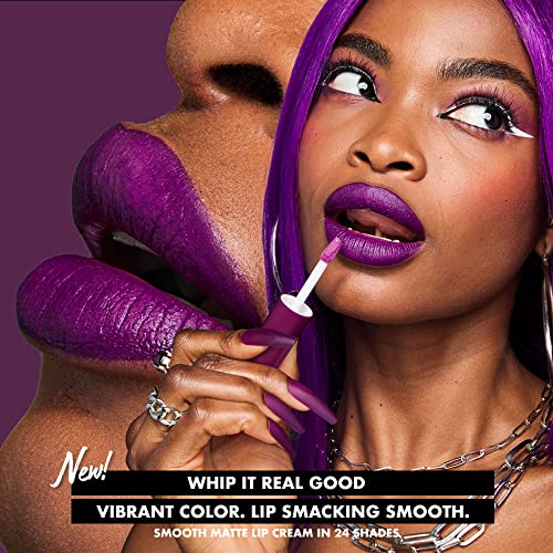 NYX Maquiagem Profissional Creme de lábio fosco liso, batom líquido vegano, de longa duração, hidratante e vegana