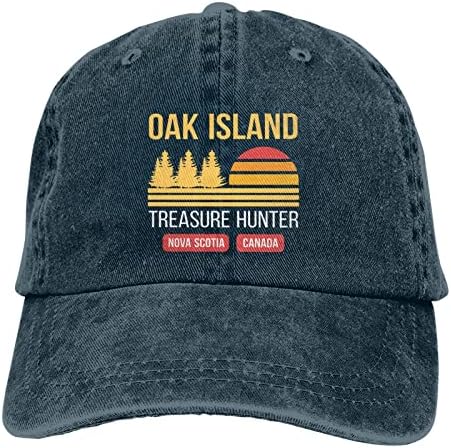 Oak Island Treasure Caçadores de chapéus vintage Trucker Fashion Fashion Funny Ajuste Baseball Cap for Men Women Black