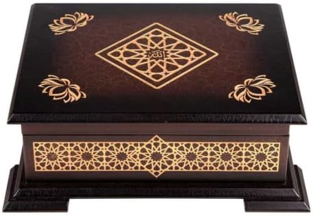 Alcorão em caixa de madeira Lux | Caixa de presente do Alcorão para muçulmanos | Presente Islâmico de Lux para aniversário