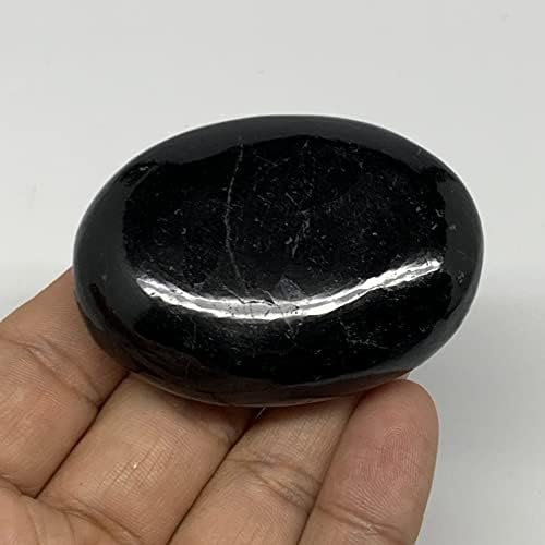 WATANGEMS 93.9G, 2,3 X1.7 X0.8 , Black Tourmaline Palm Stone polido da Índia, decoração de casa, B222165