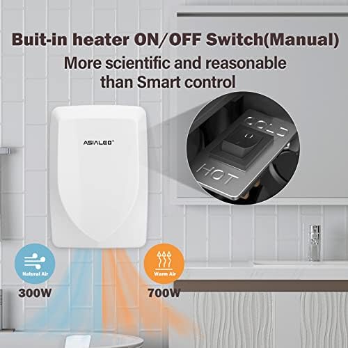 Compatível com ADA e UL listado Listado Comercial Automático Secador de Mão De Alta Velocidade Acendente/Off Switch 110V 700W ABS