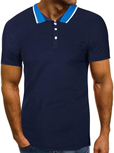 Camisas de golfe para homens verão de manga curta camiseta casual esportivo esportivo de colarinho de colarinho de colarinho de tênis