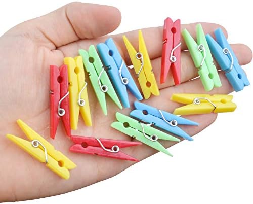 Mini pinos de plástico, 100pcs de papel de papel utilitário de plástico variado, clipes de prendedores de pinças