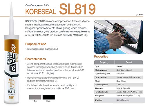 Roserosa Koreal Securural Securural Sealant SL819 Silicone Securural Selant Caulk Vidra