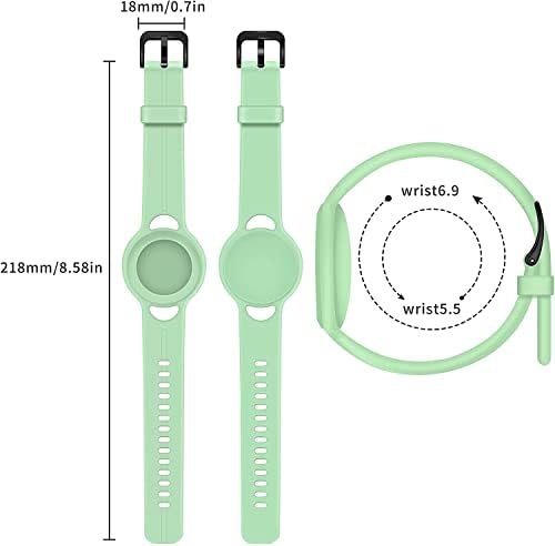 Pulseira de Airtag Coholl, pulseira Airtag, pulseira de ar de silicone macio de silicone, suporte leve do rastreador