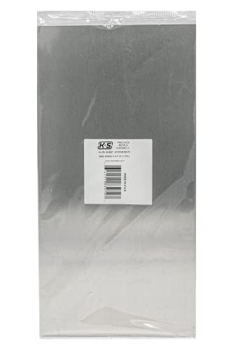 Folha de alumínio K&S 83070.064 espessura x 6 de largura x 12 de comprimento, 1 peça, feita nos EUA