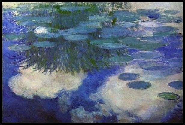 Lírios de água pintando por kits de pintura de diamante de Claude Monet para adultos, arte de diamantes de cristal 5D