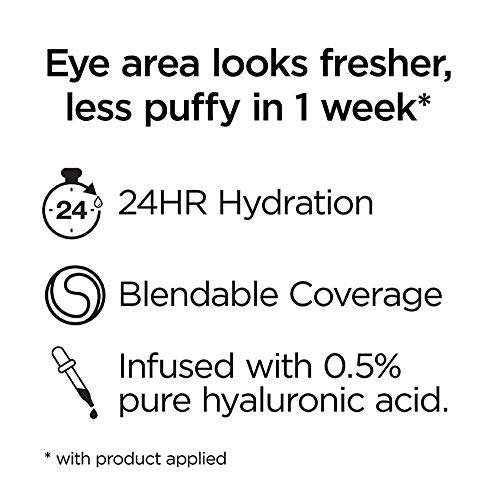 L'Oréal Paris True Match Eye Cream em um corretivo, a 0,5% de ácido hialurônico, N7-8 escuro, 0,4 fl. Oz