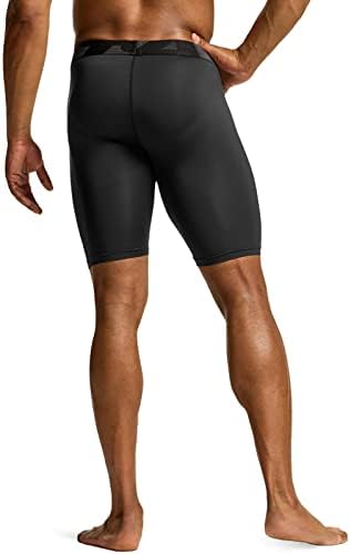 Shorts de compressão atlética masculina da TSLA, performance esportivo ativo de corrida de corrida seca ativa