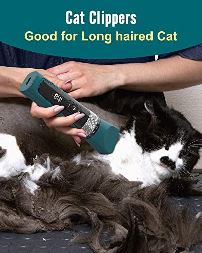 Gralheiros de limpeza de gatos Oneisall para cabelos longos emaranhados, kit de gato de 5 velocidades kit de gato