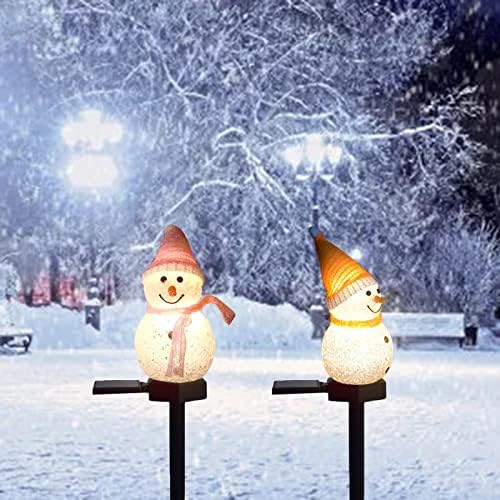 Estátuas solares para luzes à prova d'água externa LED Snowman Garden Garden Christmas Lights Decoração e Hangs Giraffe