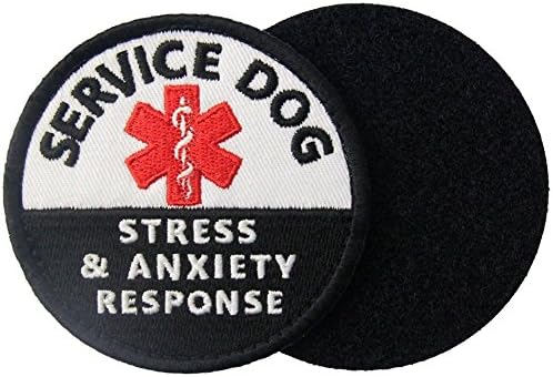 Serviço de cão estresse de estresse e ansiedade coletes/aproveitam o emblema Bordado