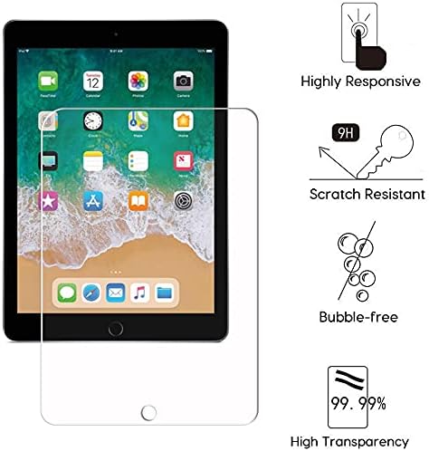 HOJIN [2-PACK] Protetor de tela Compatível com iPad 9,7 polegadas iPad Pro 9,7 polegadas/iPad Air 2/ipadair 1 vidro temperado para