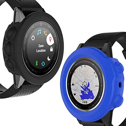 4 PCs Caso de relógio de silicone e 10 PCs Anti-poeira para Garmin Fenix ​​5X, Cague de proteção de silicone Afunta e protetores