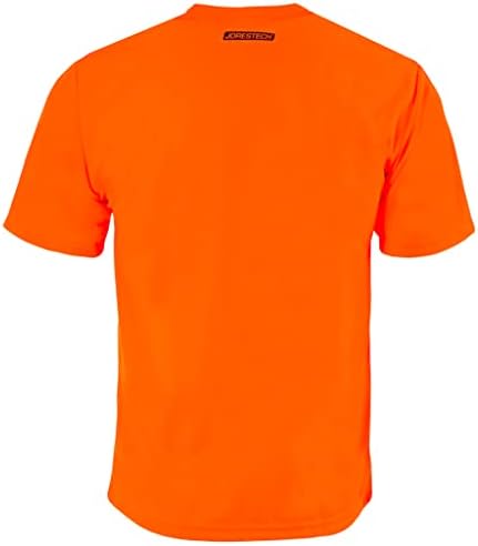 Jorestech Segurança Alta visibilidade laranja ou amarelo Manga curta Camise de trabalho com bolso no peito, tecido
