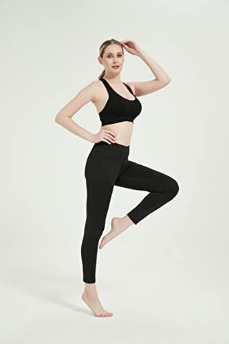 Tronjori Womens Athletic Perleggings Excunhando calças de calças esportivas de ioga de ioga