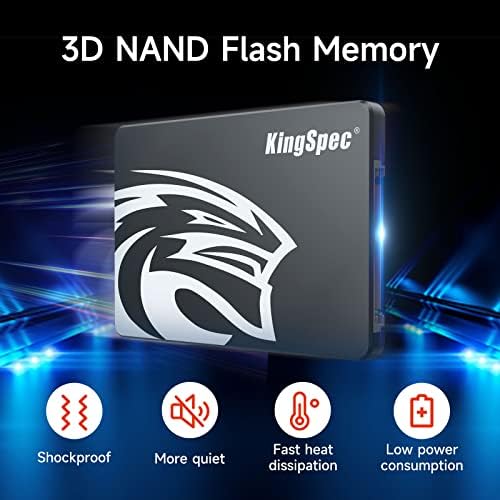 Kingspec 2TB SATA III SSD, 2,5 SATA SSD 6GB/S 2TB SSD, unidade de estado sólido interno, discos rígidos internos da NAND