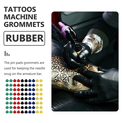 Doitool 100pcs tatuagem ilhós ilhó de borracha tatuagem ilhós coloridos para tatuagem de tatuagem Tattoo Acessórios