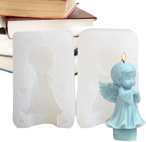 Molde de sabão anjo da vela de resina ， molde de silicone para fabricação de sabão, molde de silicone de vela molde de