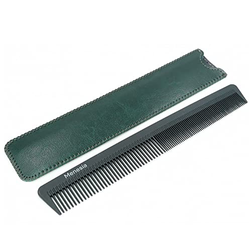 Menesia Black Carbon Fiber Hair Pente para homens e meninos, barbeiro de plástico Combs Professional, pente de corte de cabelo,
