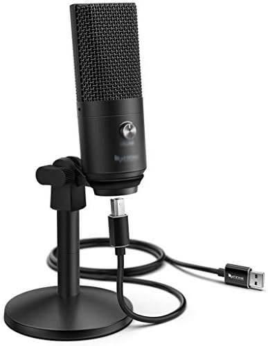 Microfone USB Microfone para laptop e computadores para gravar streaming Twitch Voice Overs Podcasting para Skype