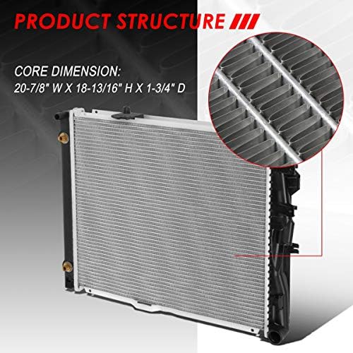 DPI 453 Style Factory Radiator de resfriamento de 1 fileira compatível com Mercedes-Benz 260E 300E 300CE 300TE E320 86-95, núcleo