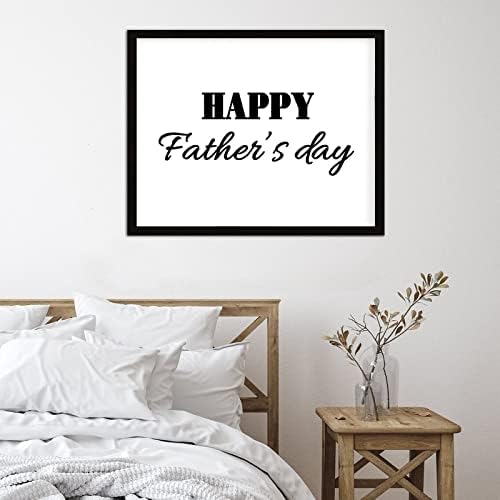 Cocoken Happy Day do Pais Feliz Dia dos Pais Placa de madeira com moldura, Citações de monograma Sign Wood emoldurado, 16 x