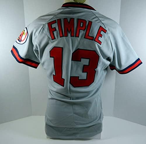 1988 California Angels Jack Fimple 13 Jogo emitiu Grey Jersey DP08450 - Jerseys MLB usada para MLB usada