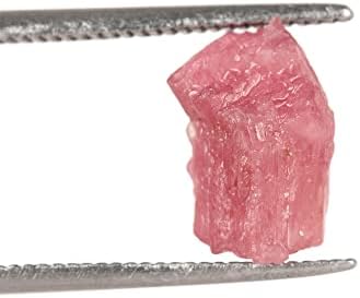 Gemhub cru rosa rosa turmalina rosa Cristal de cura natural 2,35 CT Loosestone, pedra preciosa da turmalina rosa brasileira